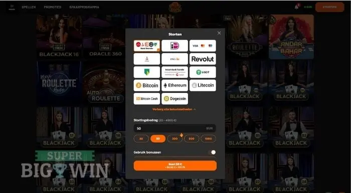 HiddenJack Casino voor Welkomstbonussen, Games en Crypto Opnames image 3